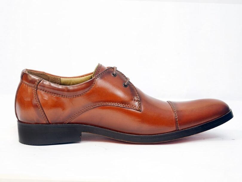 Cap toe Derby leather Brown - Image 7