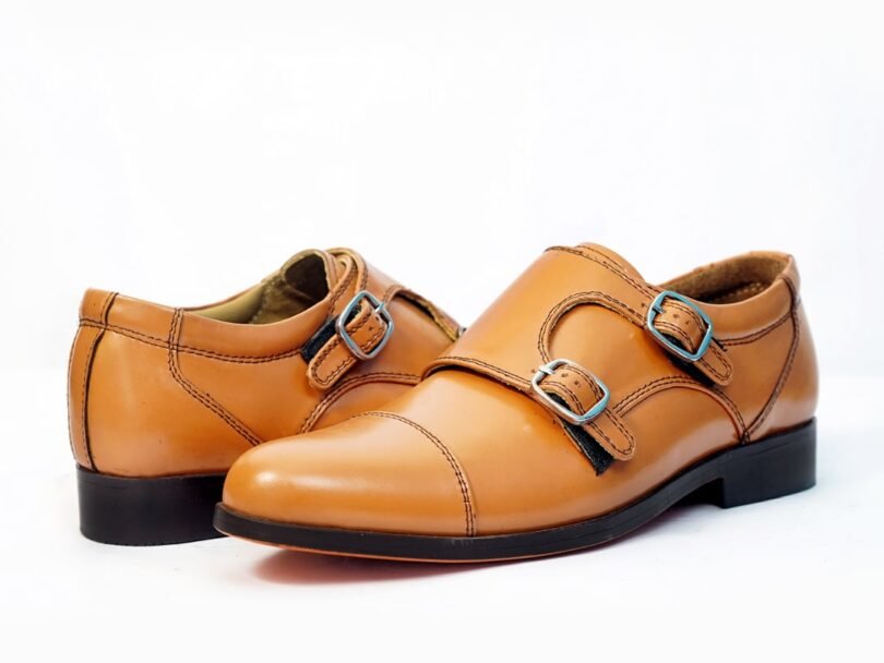 Double Monk Strap leather Shoes - Image 3