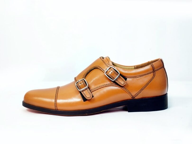 Double Monk Strap leather Shoes - Image 4