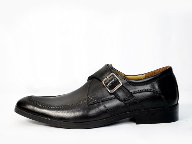 Single Monk Strap Leather Black - Image 4