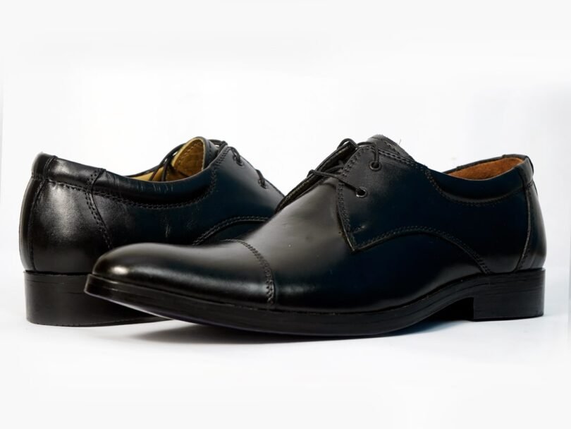 Cap toe Derby leather Black - Image 2