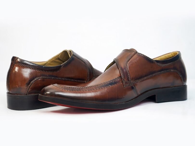 Single Monk Strap Leather Brown - Image 2