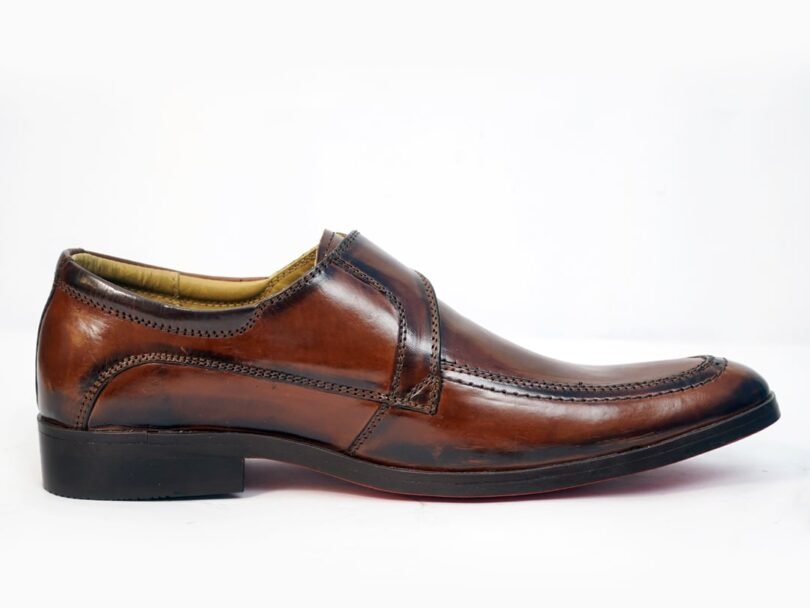 Single Monk Strap Leather Brown - Image 5