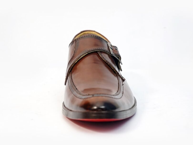 Single Monk Strap Leather Brown - Image 6